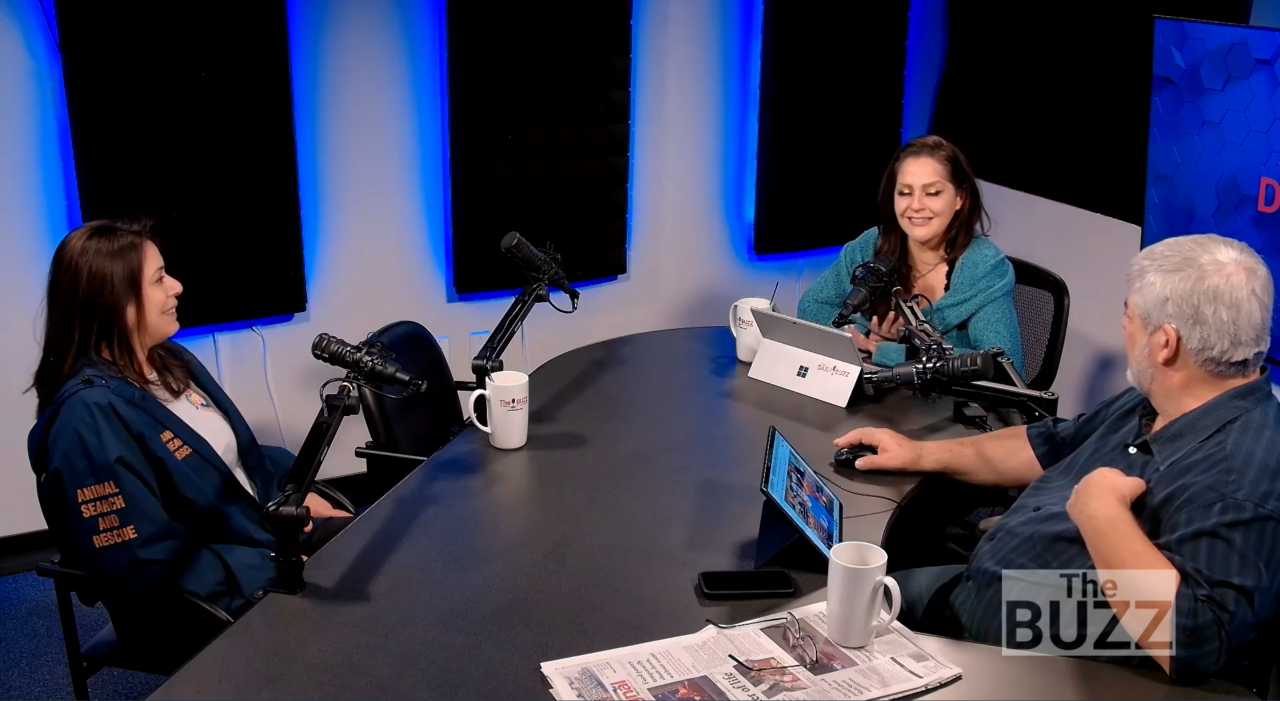 Lorena Zeballos at The Buzz SCV podcast interview, January 2026